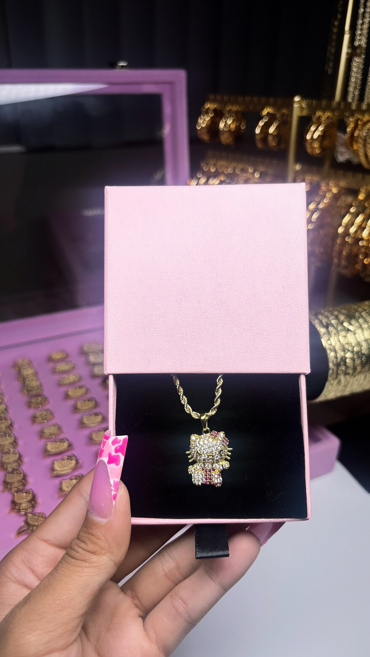 Pink HK Body Necklace