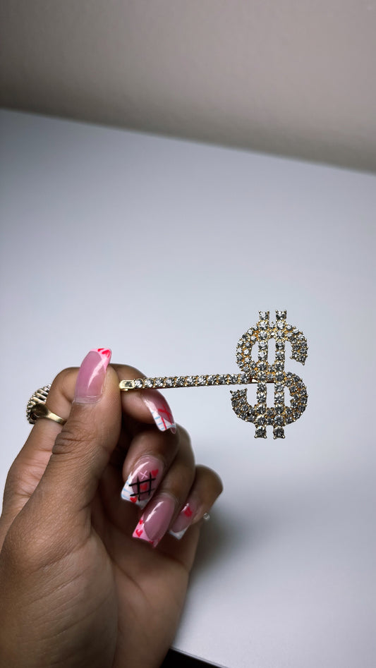 Money Sign Hair Clip