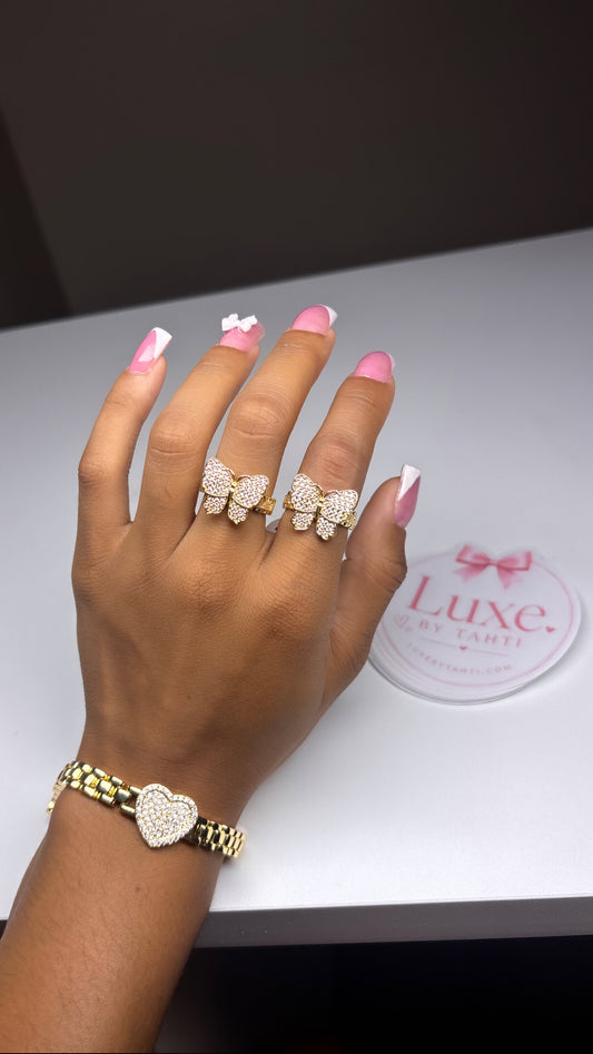 Diamond Butterfly Ring