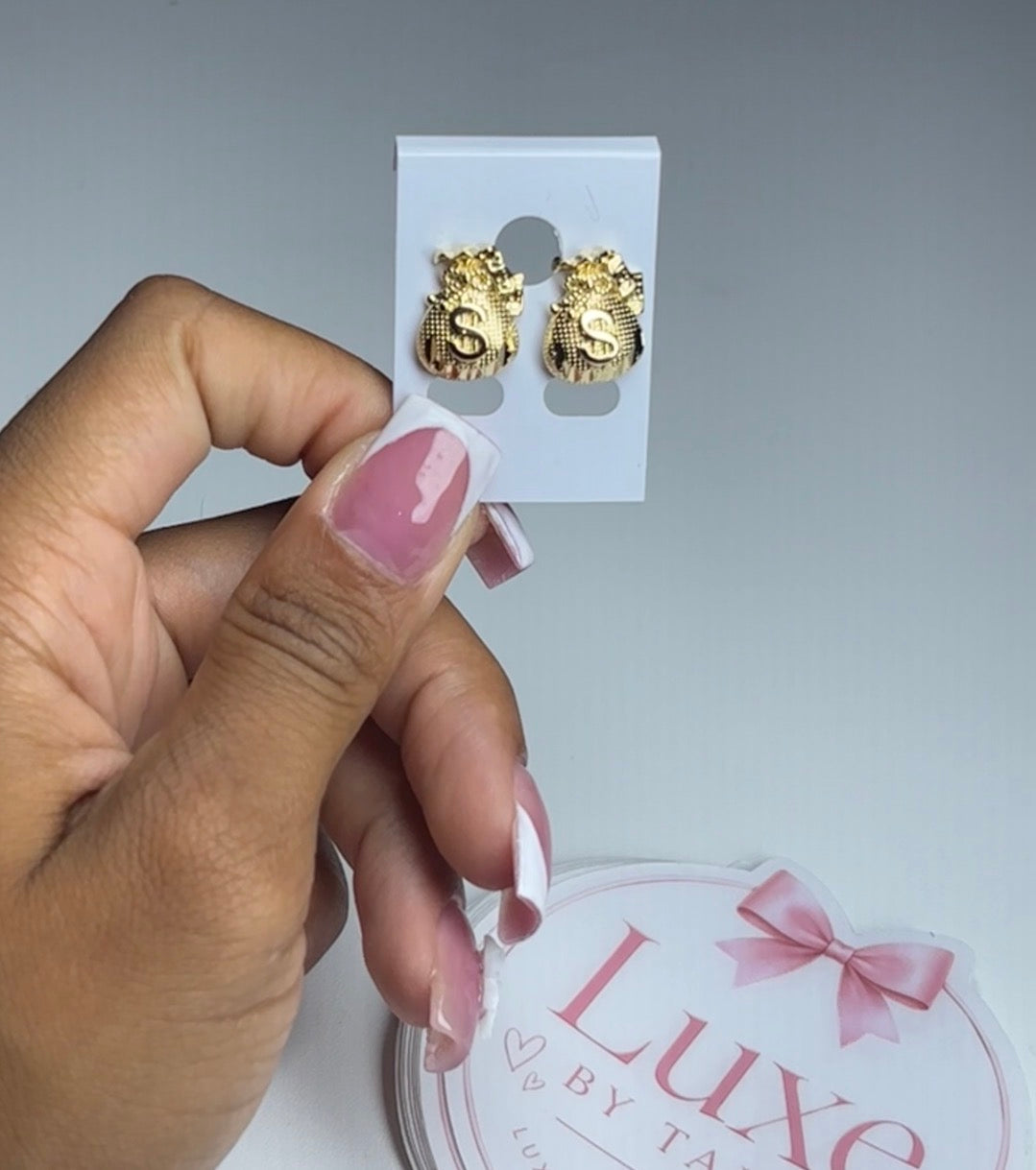 Chunky Money Bag Studs